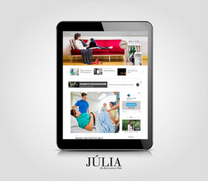Pgina de publicidade na App Jlia